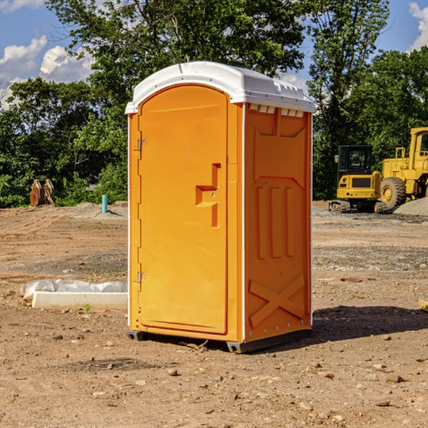 how often are the portable restrooms cleaned and serviced during a rental period in Tajique